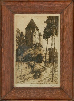 Frederick Marriott (1860-1941) Etching, Provence Commune