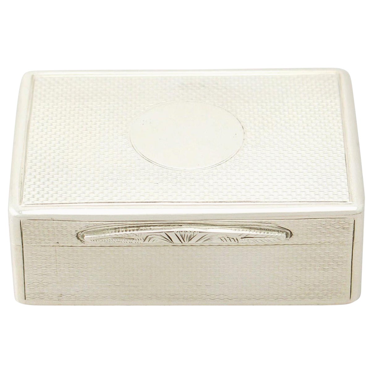 Frederick Marson Antique Victorian English Sterling Silver Table Snuff Box en vente