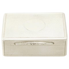 Frederick Marson Antique Victorian English Sterling Silver Table Snuff Box