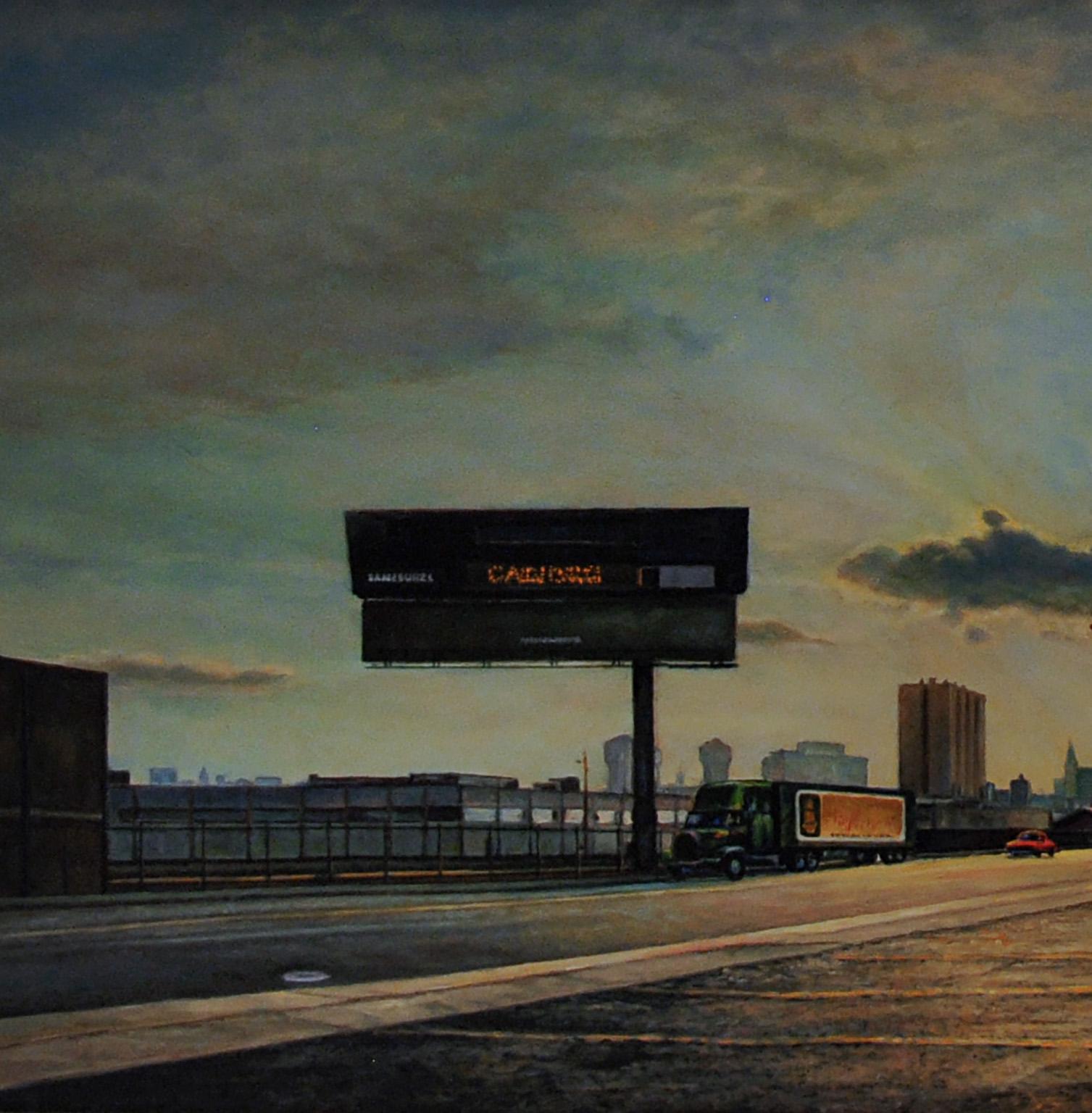 Long Island City

Contemporary artist Frederick Mershimer created this oil painting on a wooden panel in 2005.  The painting (wood panel) is 10.25 x 21.25 inches (26 x 54 cm).  This painting is framed in a solid maple wood flat-faced molding with