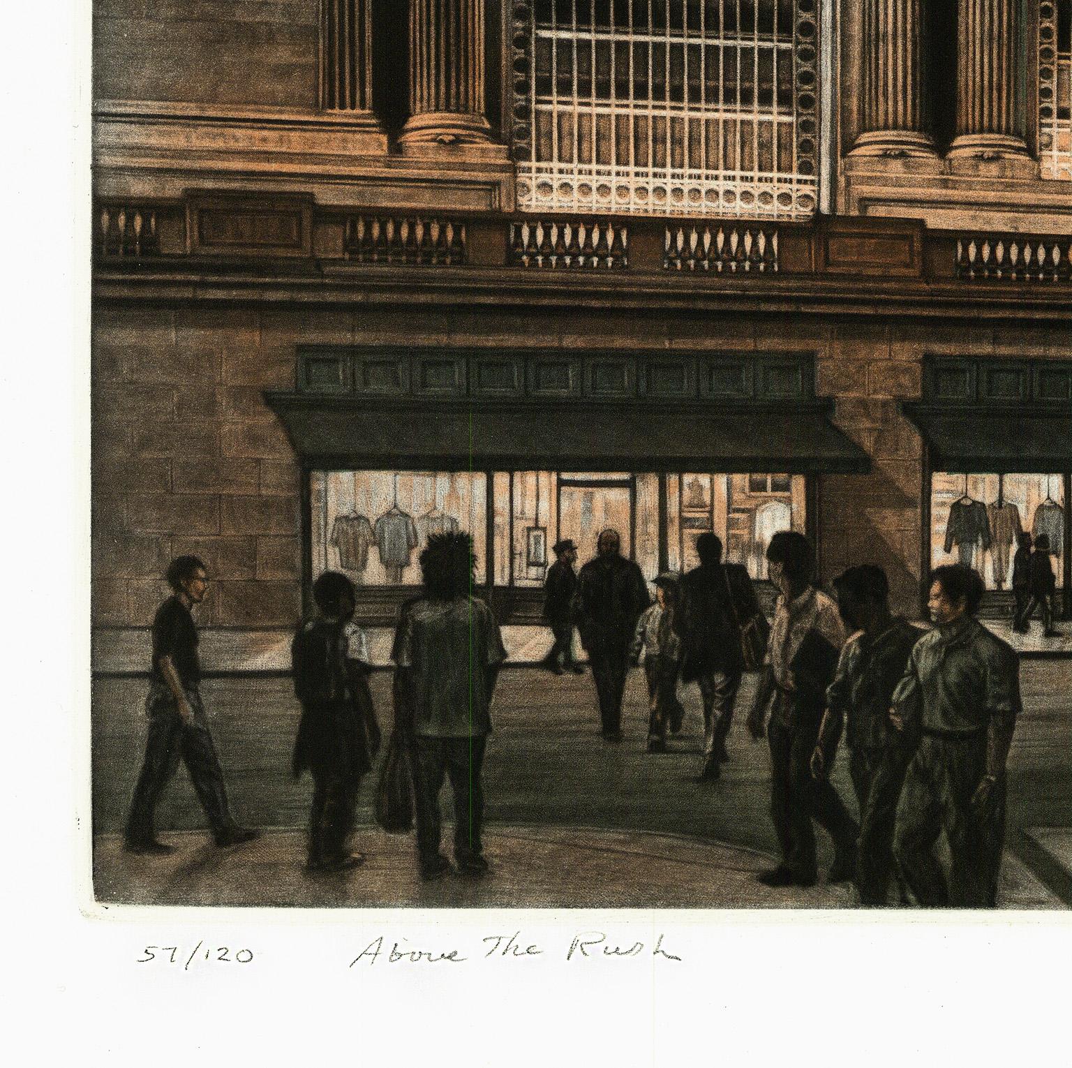 Above the Rush - American Realist Print by Frederick Mershimer