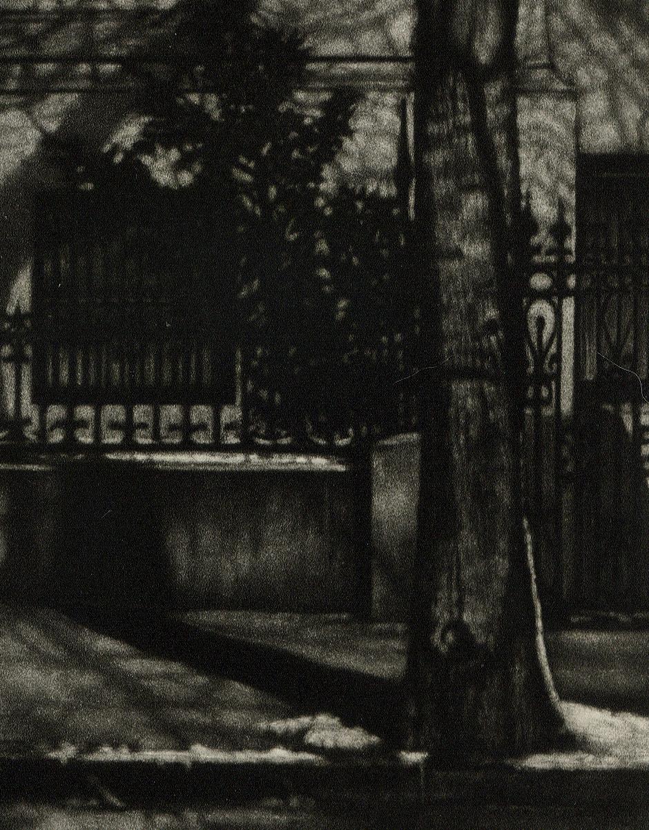 Across the Street (Limestone mansion in Prospect Park in Brooklyn) - American Modern Print by Frederick Mershimer