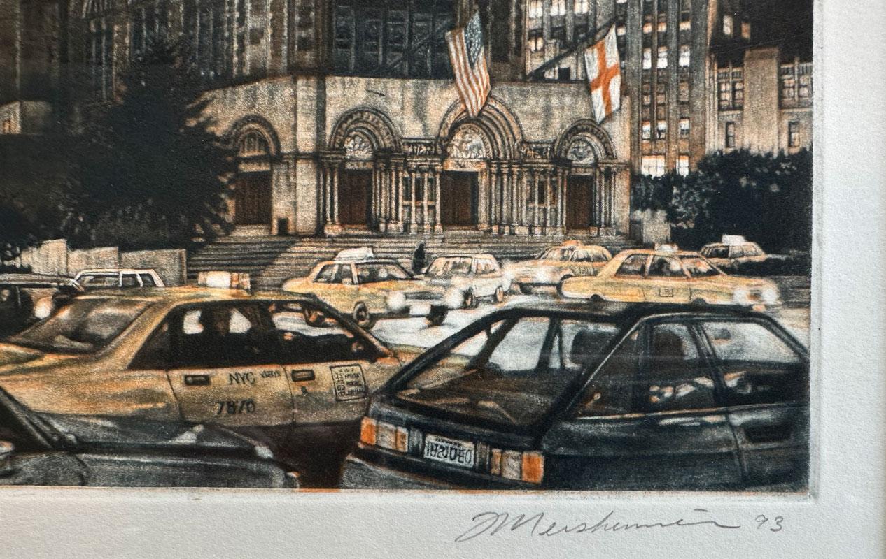 Ascension (Traffic in front of St. Bartholomew / Park Ave bet 50th and 51s - Contemporary Print by Frederick Mershimer