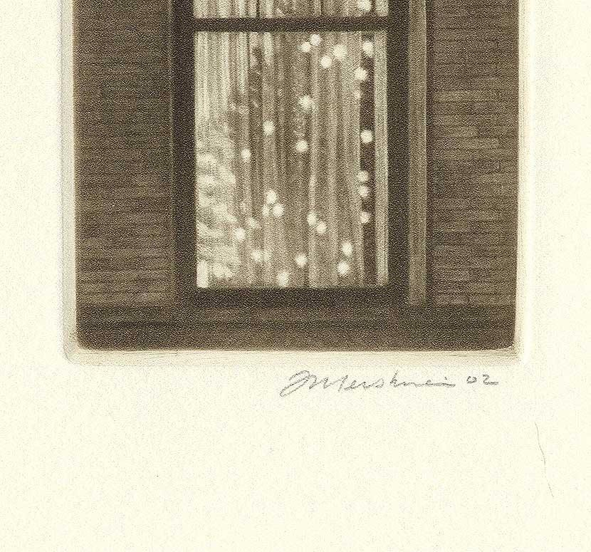 Christmas Eve (Holiday trimmings inside a Brooklyn Brownstone) - American Modern Print by Frederick Mershimer