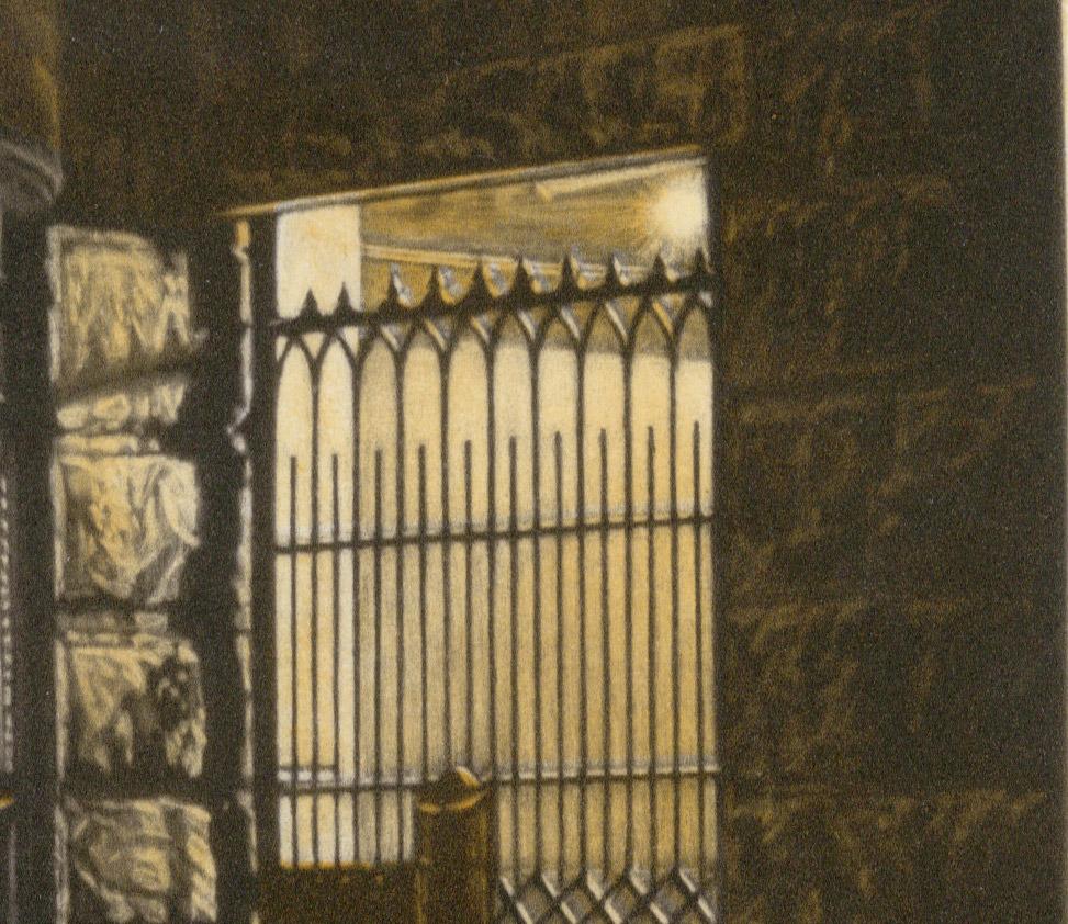 Garden Gate (a brownstone gate on St. John's Place in Brooklyn) - Print by Frederick Mershimer