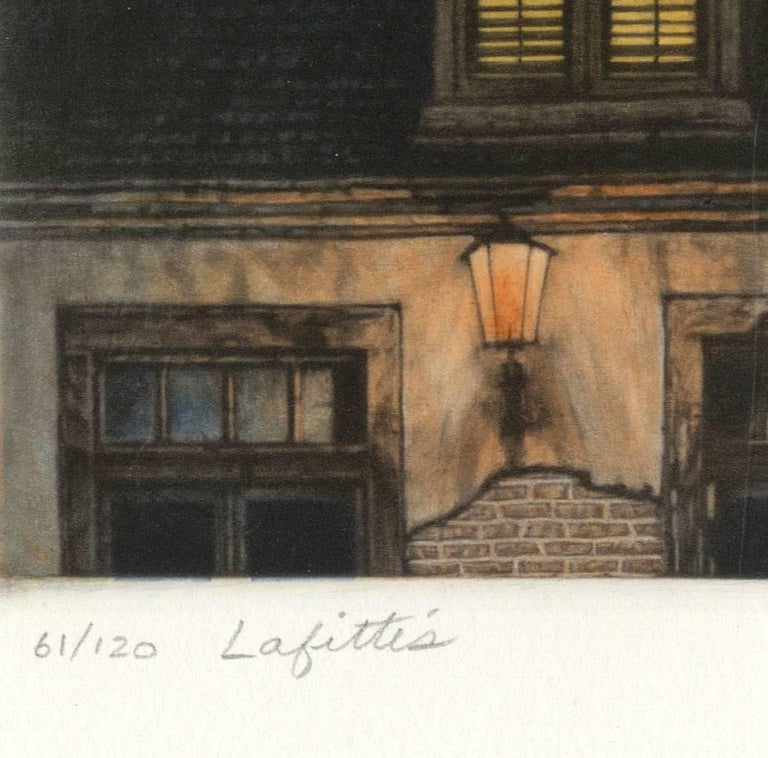 Lafitte's Blacksmith House (a bar named for a pirate on Bourbon St, New Orleans) - Contemporary Print by Frederick Mershimer