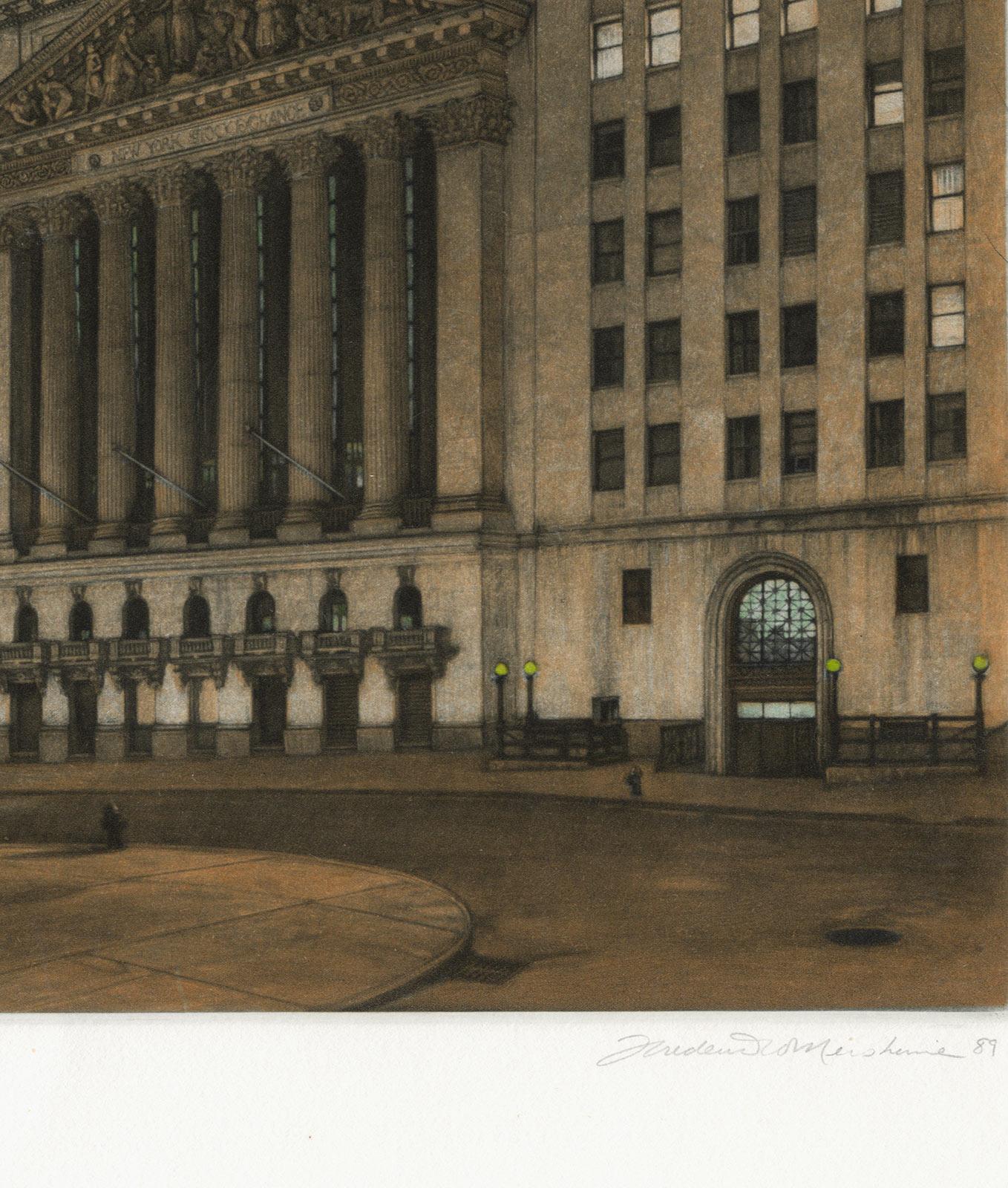 New York Stock Exchange (Symbolic icon of Wall St.'s vast power and wealth) - Contemporary Print by Frederick Mershimer