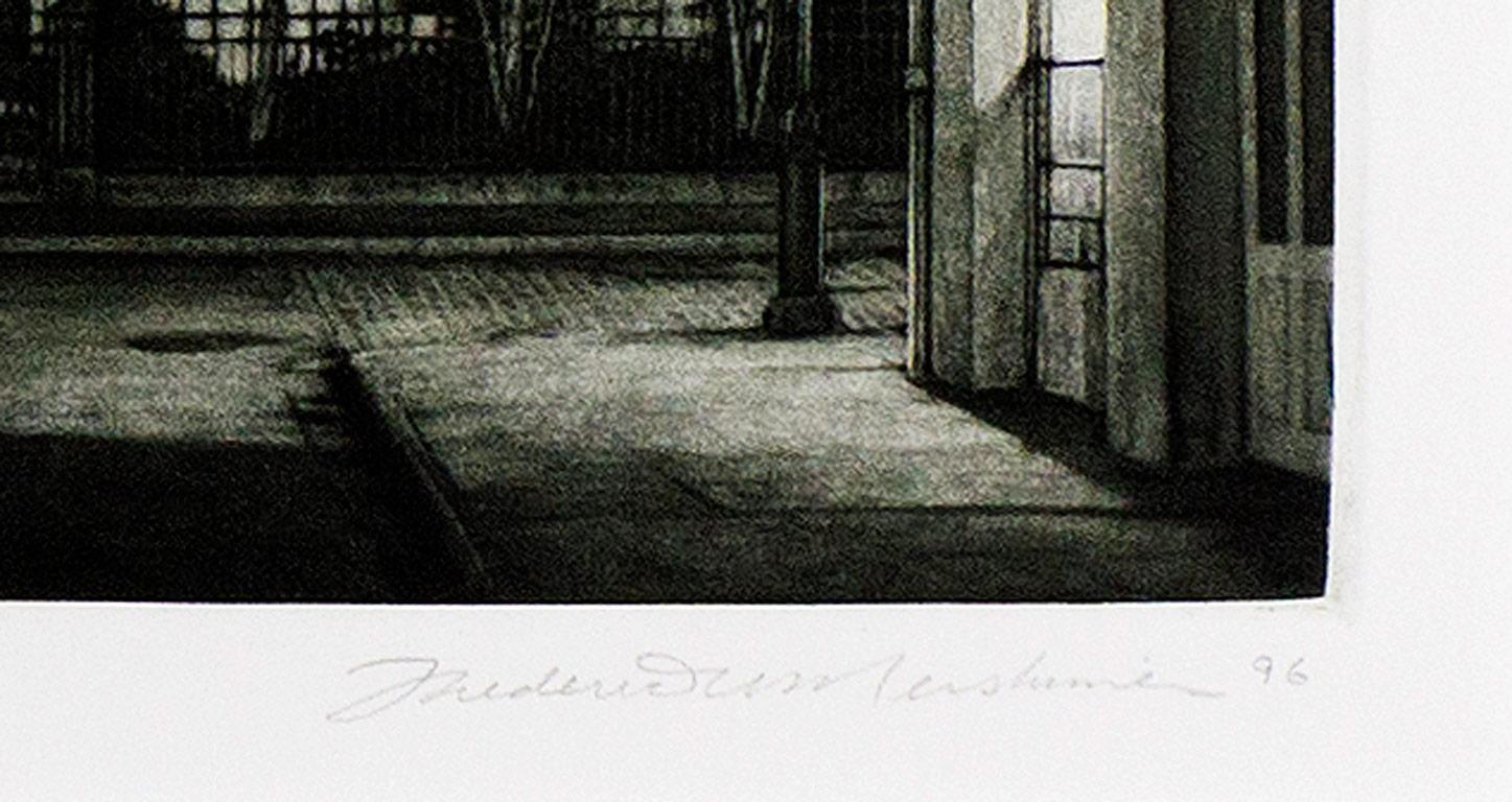 Sanctuary (St. Anthony's Garden at rear of St. Louis Cathedral on Royal Street) - American Modern Print by Frederick Mershimer
