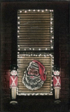 Vintage Standing Guard (Santa Claus and two wooden soldiers)