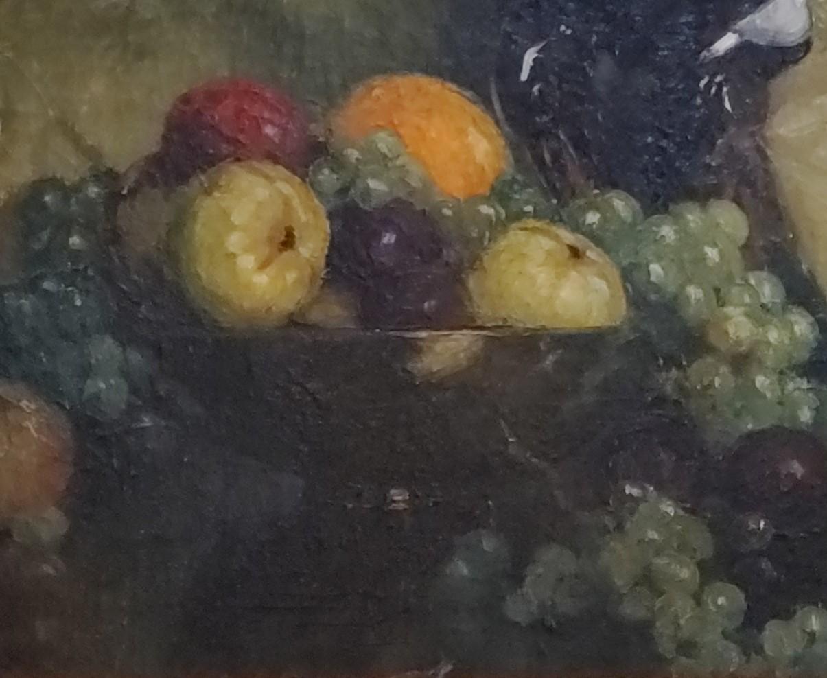 Fruit and Bird Academic Still Life signed by Frederick Milton Grant 4