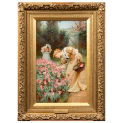 Frederick Morgan Picking Tulips, 19th Century Painting