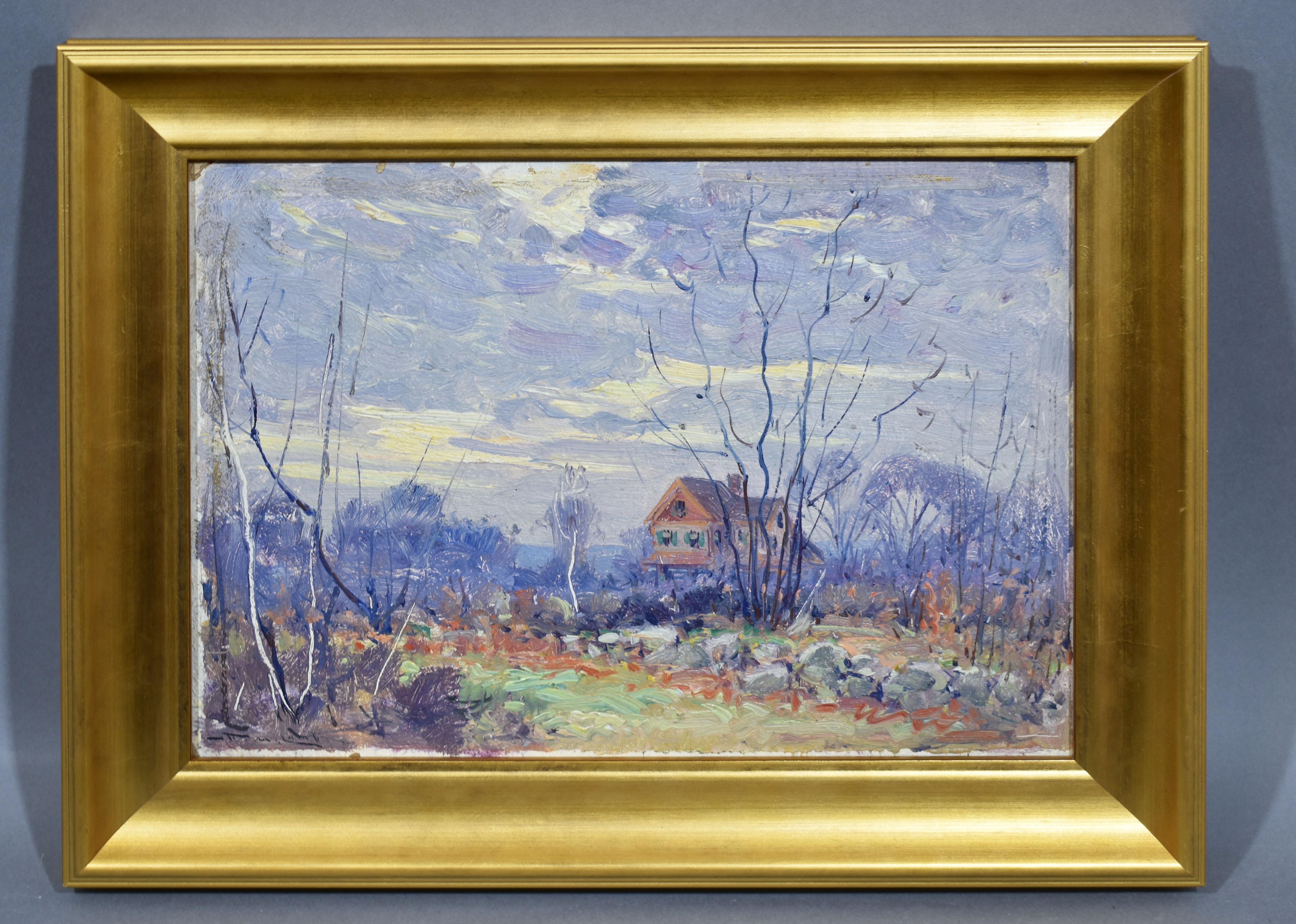 Impressionist New England Landscape Oil Painting by Frederick Mortimer Lamb 1