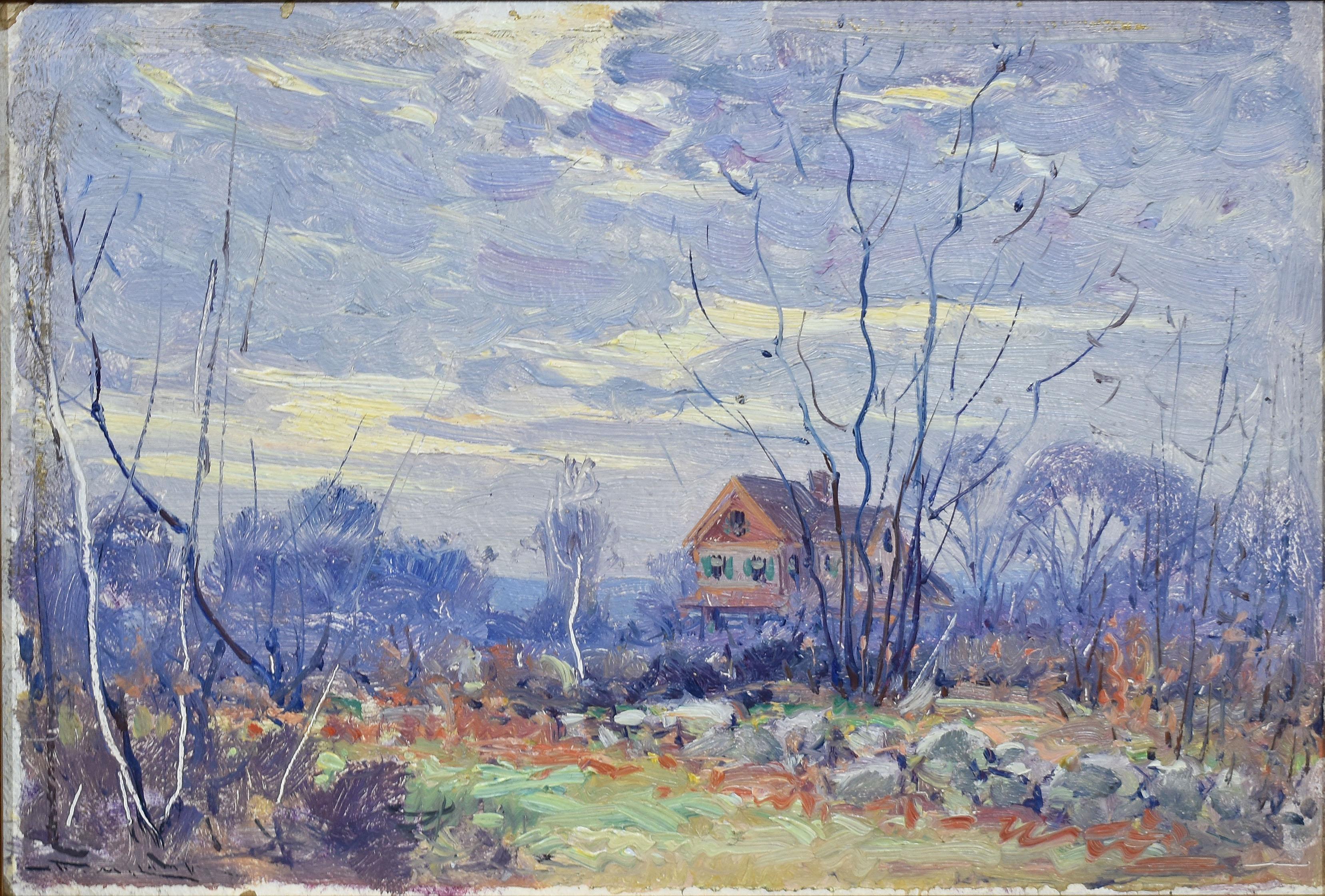 Impressionist New England Landscape Oil Painting by Frederick Mortimer Lamb 2