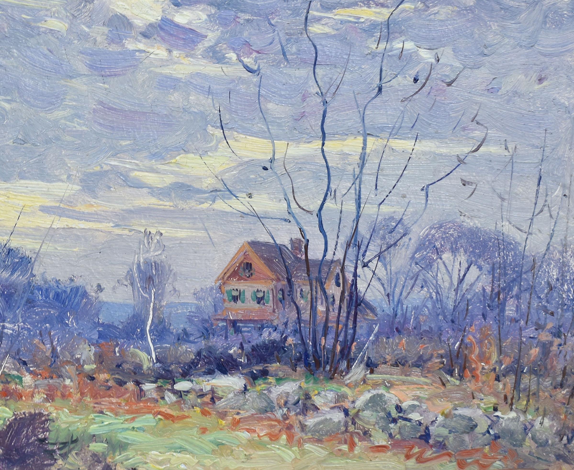 Impressionist New England Landscape Oil Painting by Frederick Mortimer Lamb 3