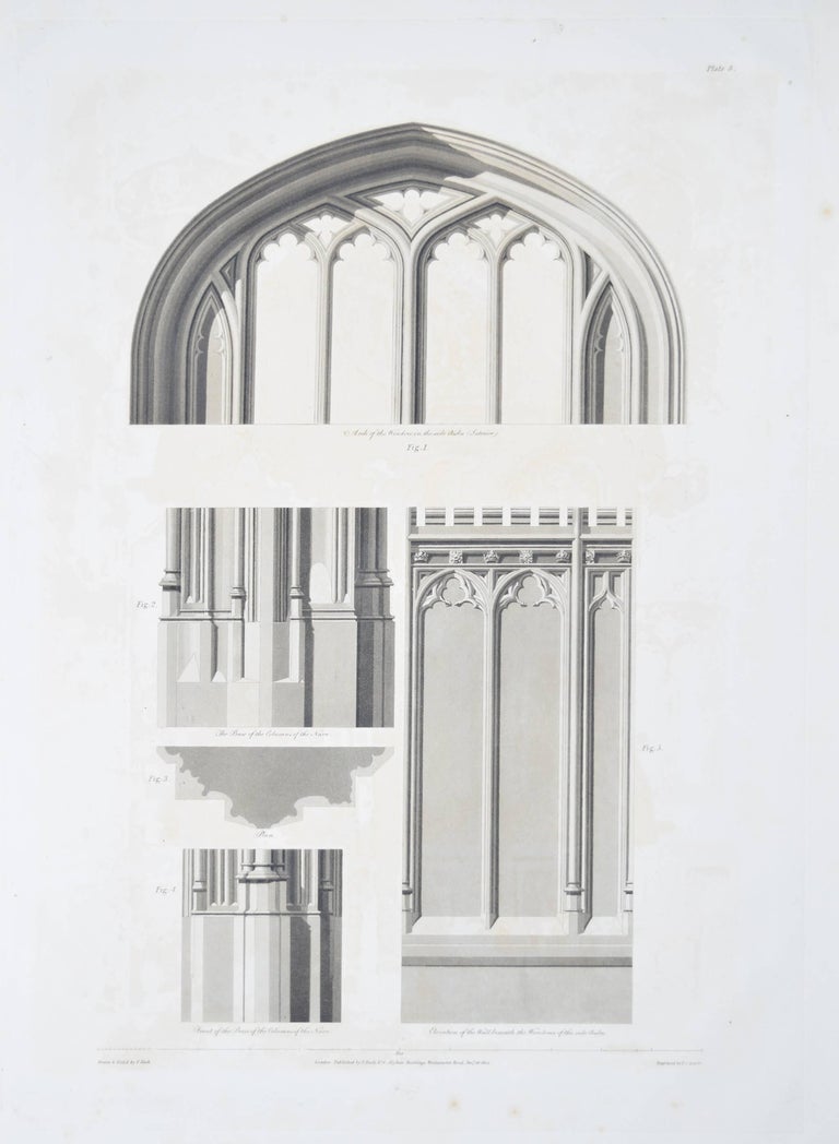 Frederick Nash Landscape Print - 1804 Etching St George's Chapel Windsor Castle Architectural Prince Harry Meghan