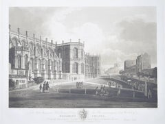 1804 Etching St George's Chapel Windsor Castle Prince Harry Megan Markle wedding