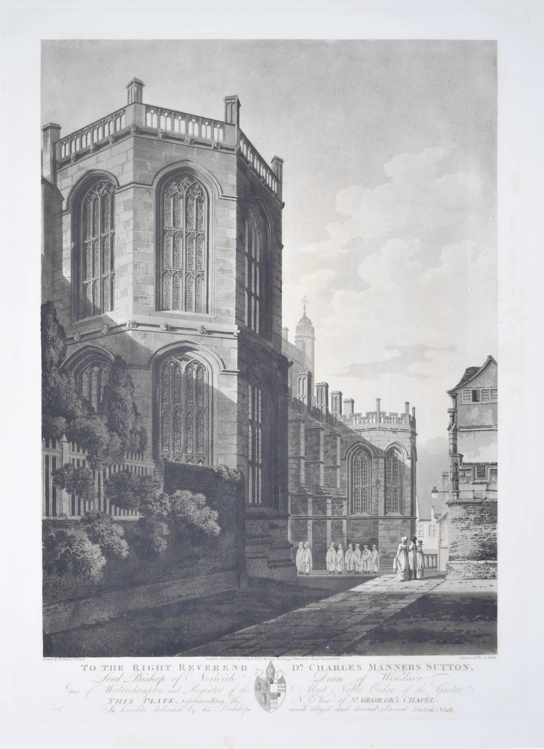 1804 St George's Chapel Windsor Castle print