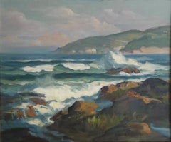 Frederick Pawla "Crashing Waves" Coastal Painting