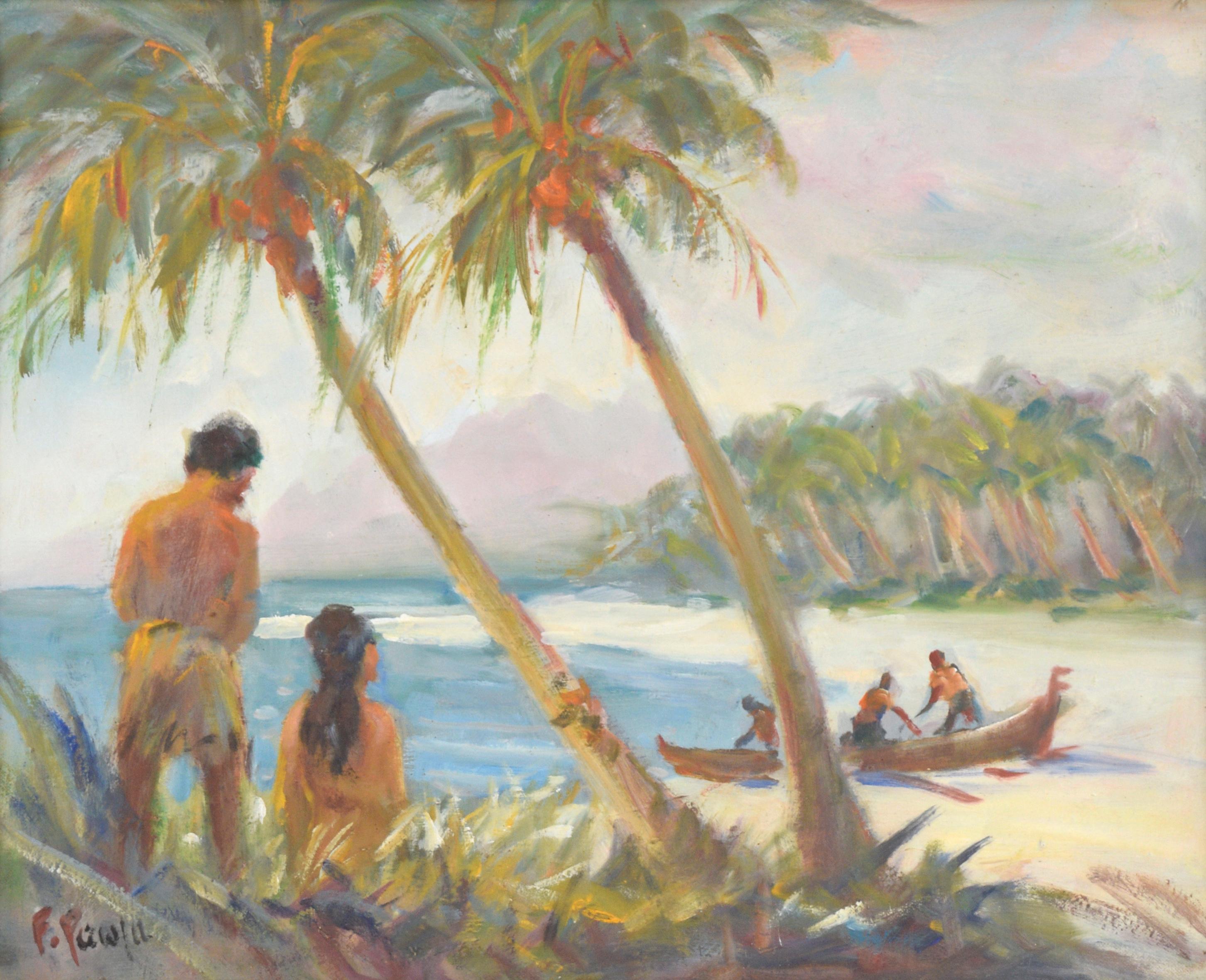 Tahitian Coast Landscape - Painting by Frederick Pawla