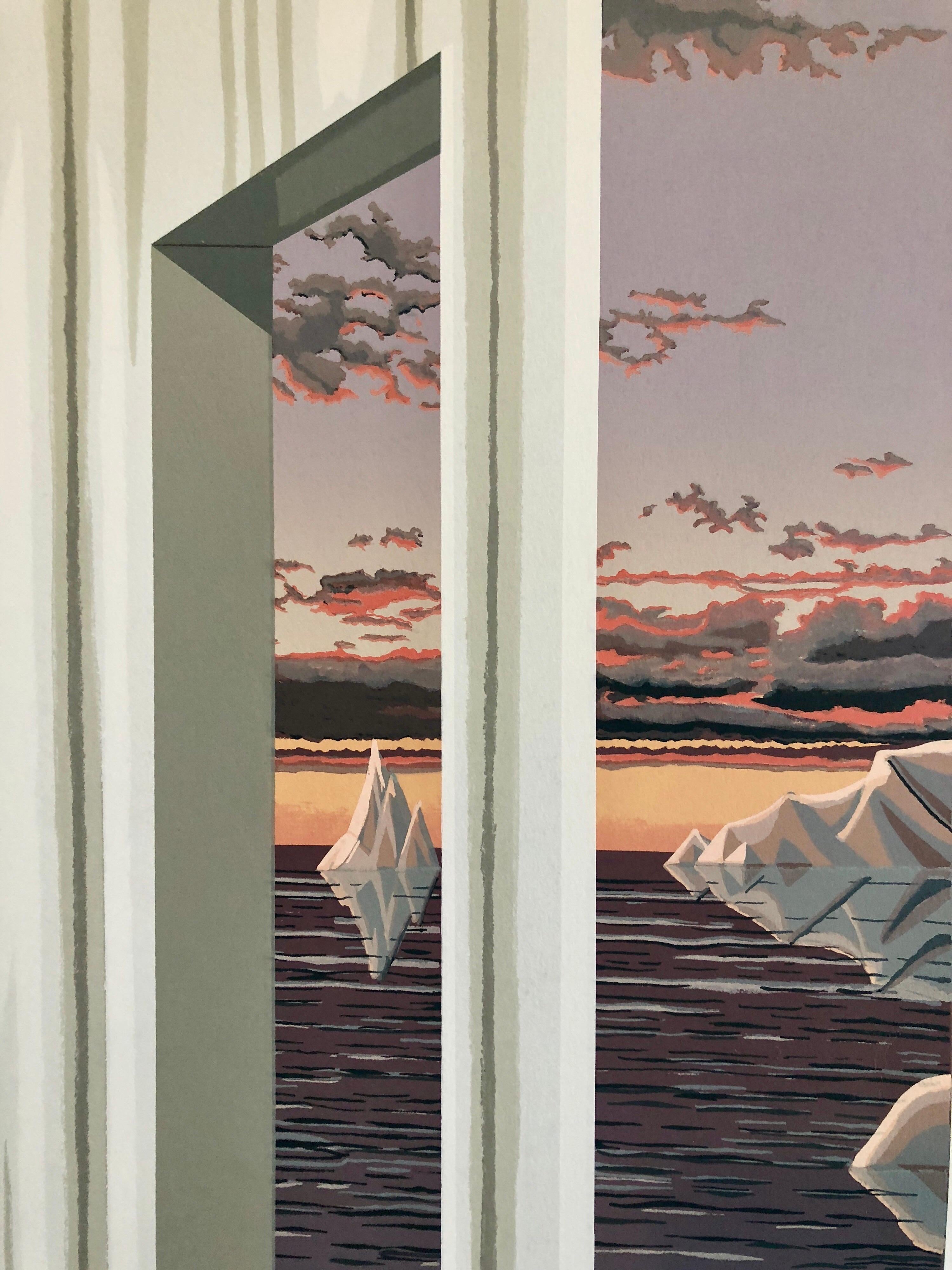 Grande foto surrealista realista serigrafata Sogni di cigno - Animal Print Grigio di  Frederick Phillips