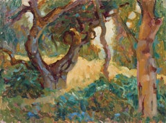 Carmel Valley Forest Landscape in Oil, 20th Century