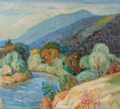 Carmel Valley Landscape in Oil, 20th Century