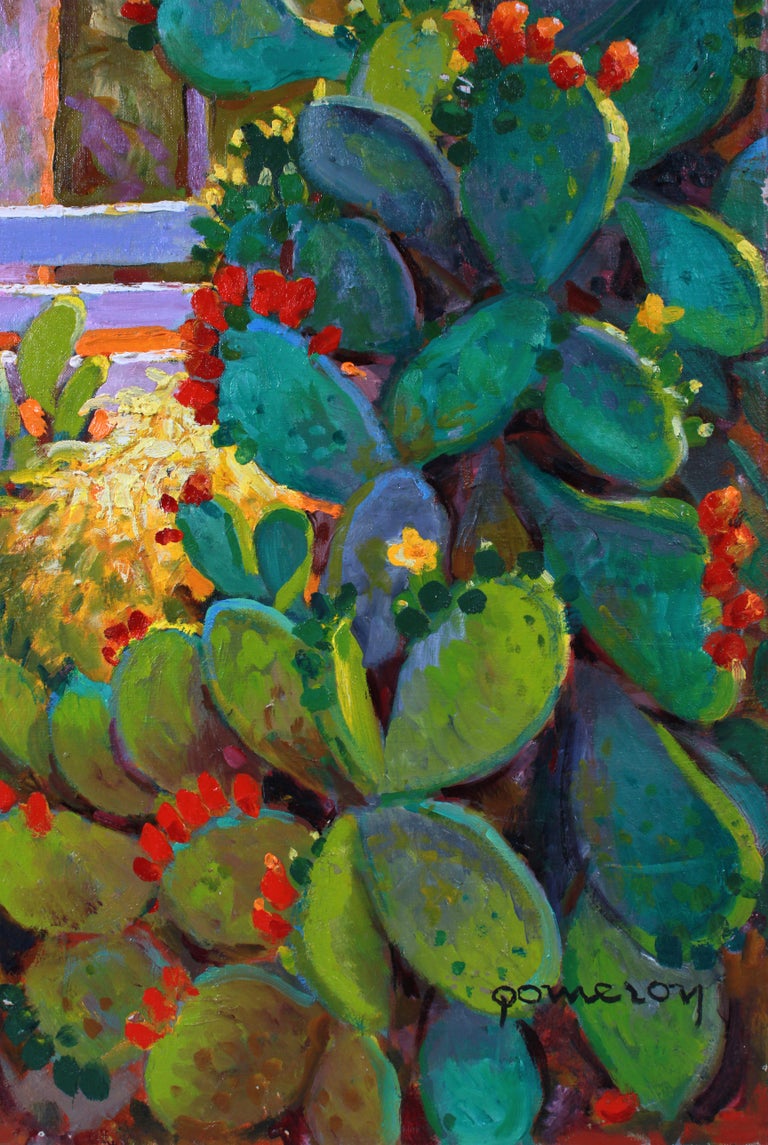 Frederick Pomeroy Colorful Prickly Pear Cactus Plant With