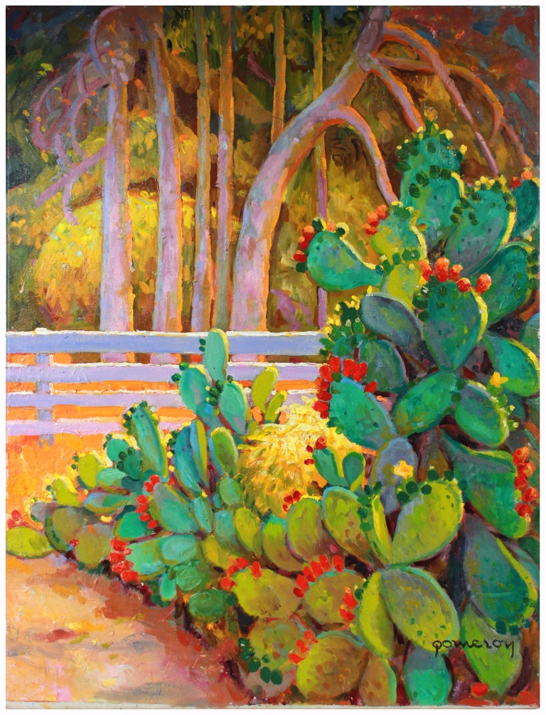 Frederick Pomeroy Colorful Prickly Pear Cactus Plant With