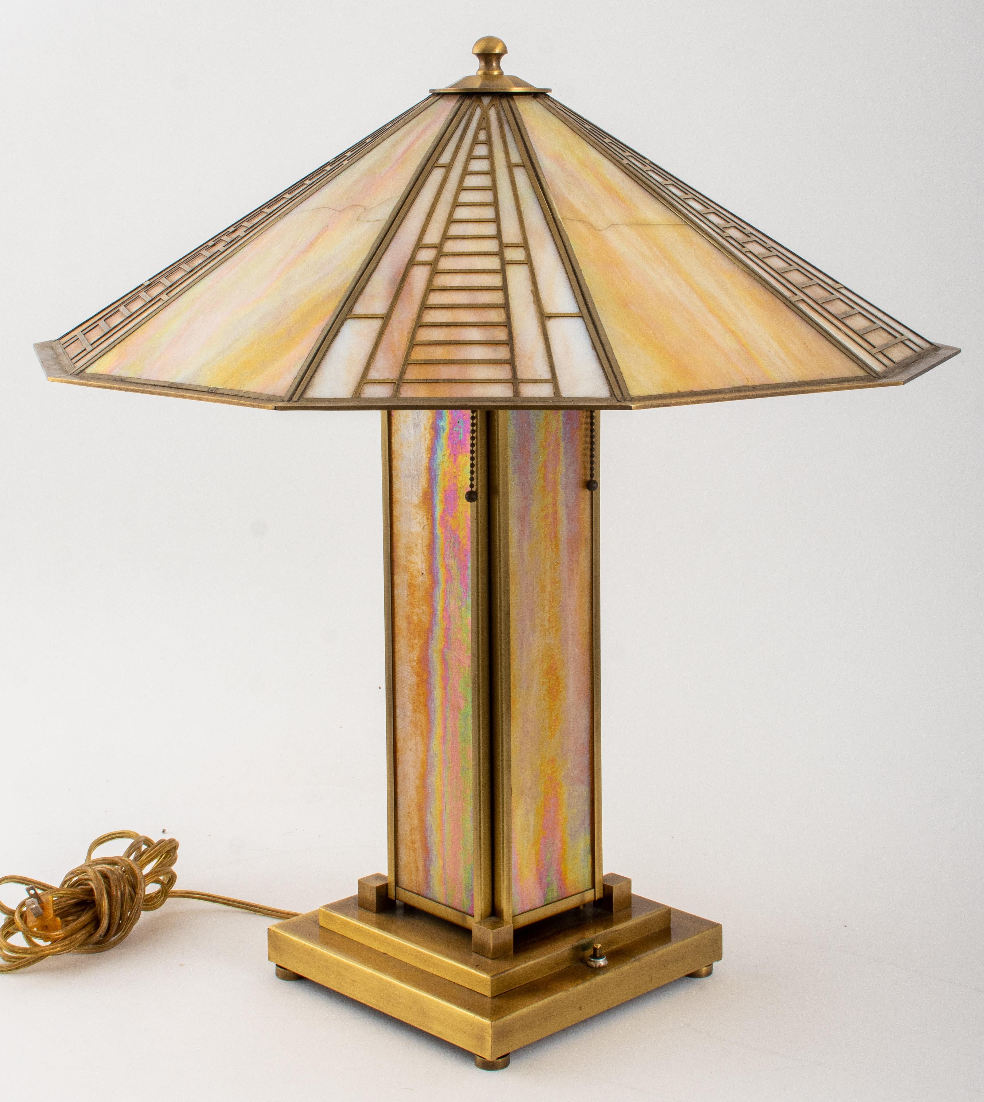 Arts and Crafts Frederick Raymond Arts & Crafts Style Table Lamp For Sale