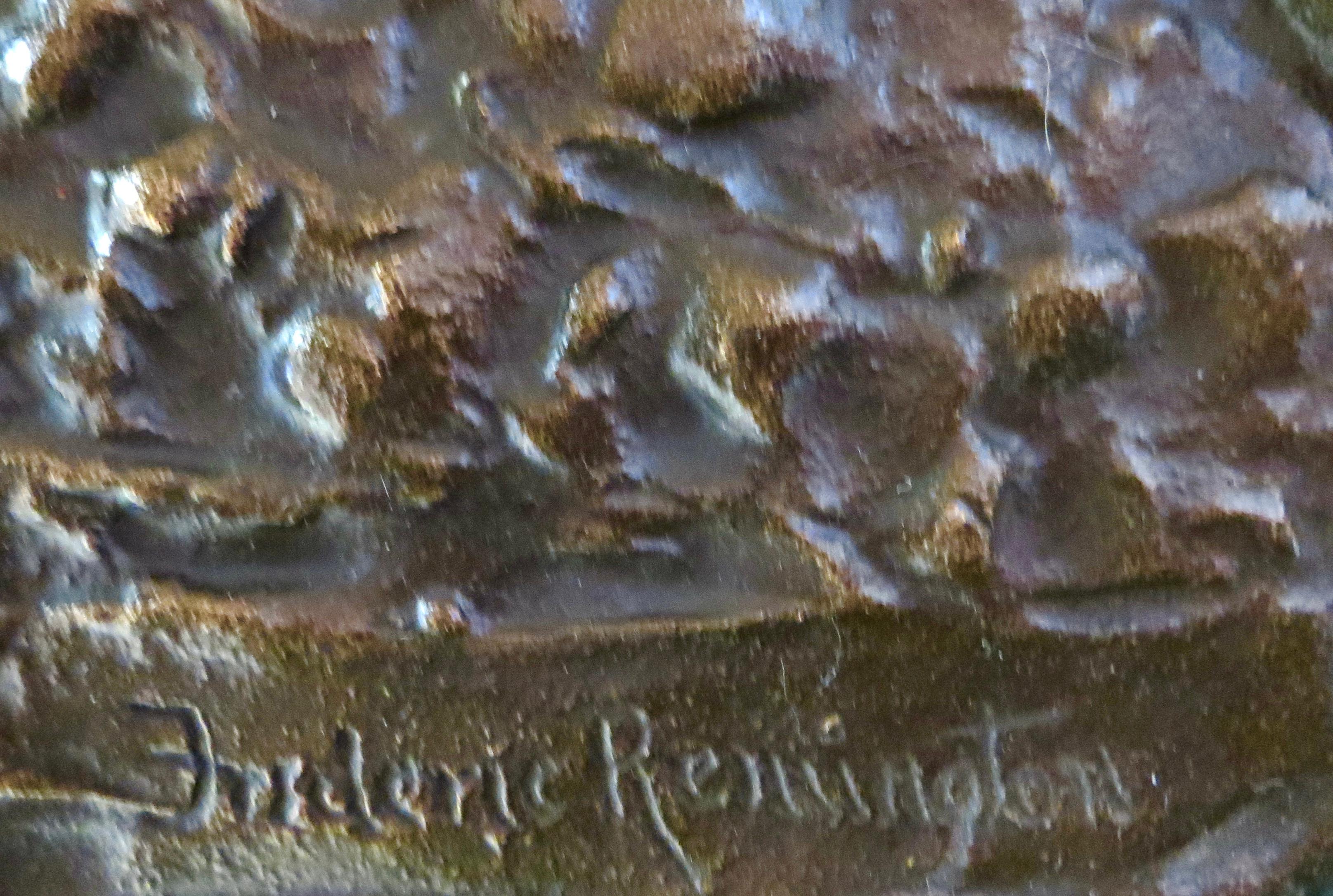 Frederick Remington „Bronco Buster“ Bronze. Amerikanisch, CIRCA 1940er Jahre (Mitte des 20. Jahrhunderts) im Angebot