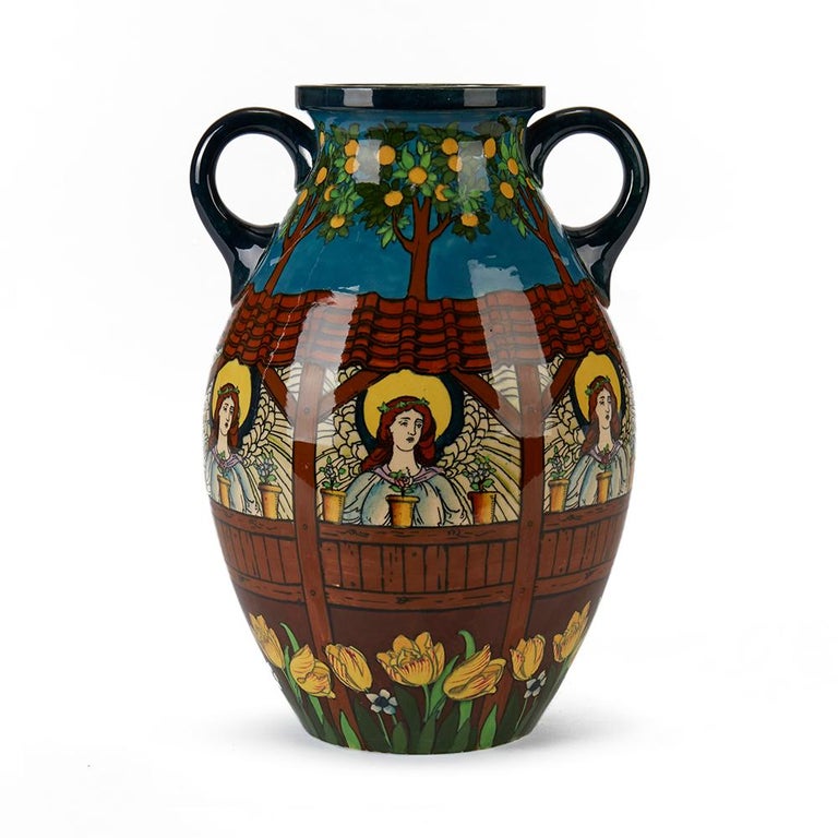 Frederick Rhead Foley Intarsio Art Pottery Vase, circa 1899 at 1stDibs