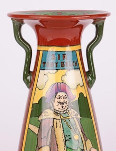 Frederick Rhead Foley Intarsio Twelfth Night Art Pottery Vase