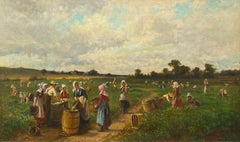 Antique Bean Picking, New Jersey, 1890