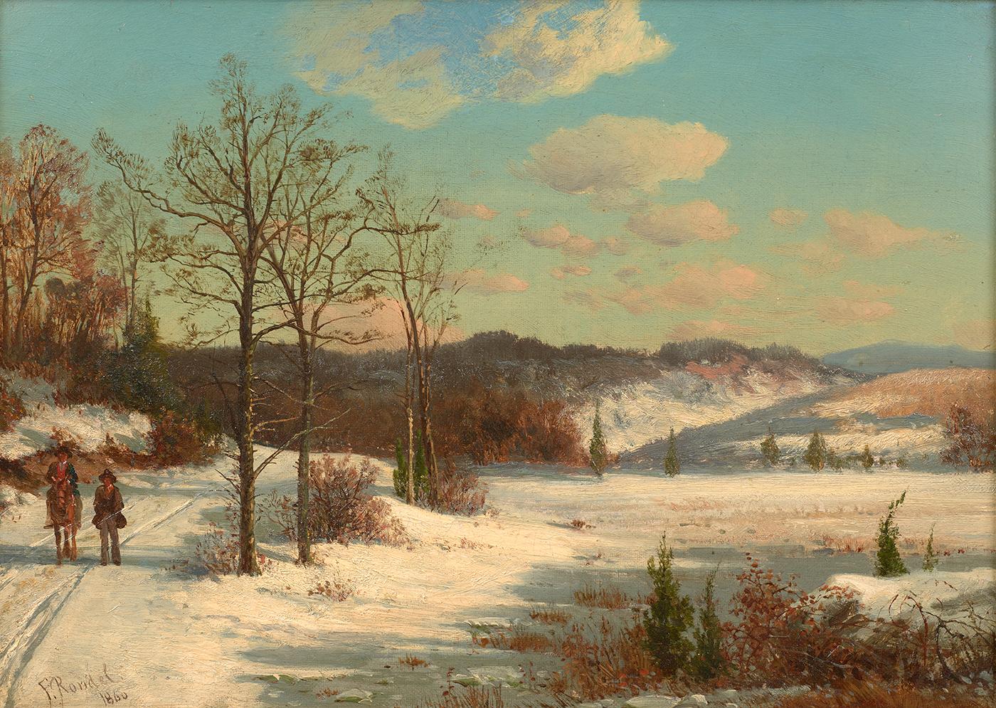 Frederick Rondel Landscape Painting - Winter Landscape, 1860