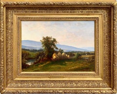 Antique Haying in the Hudson River Valley by Frederick Rondel, Sr. (American, 1826-1892)