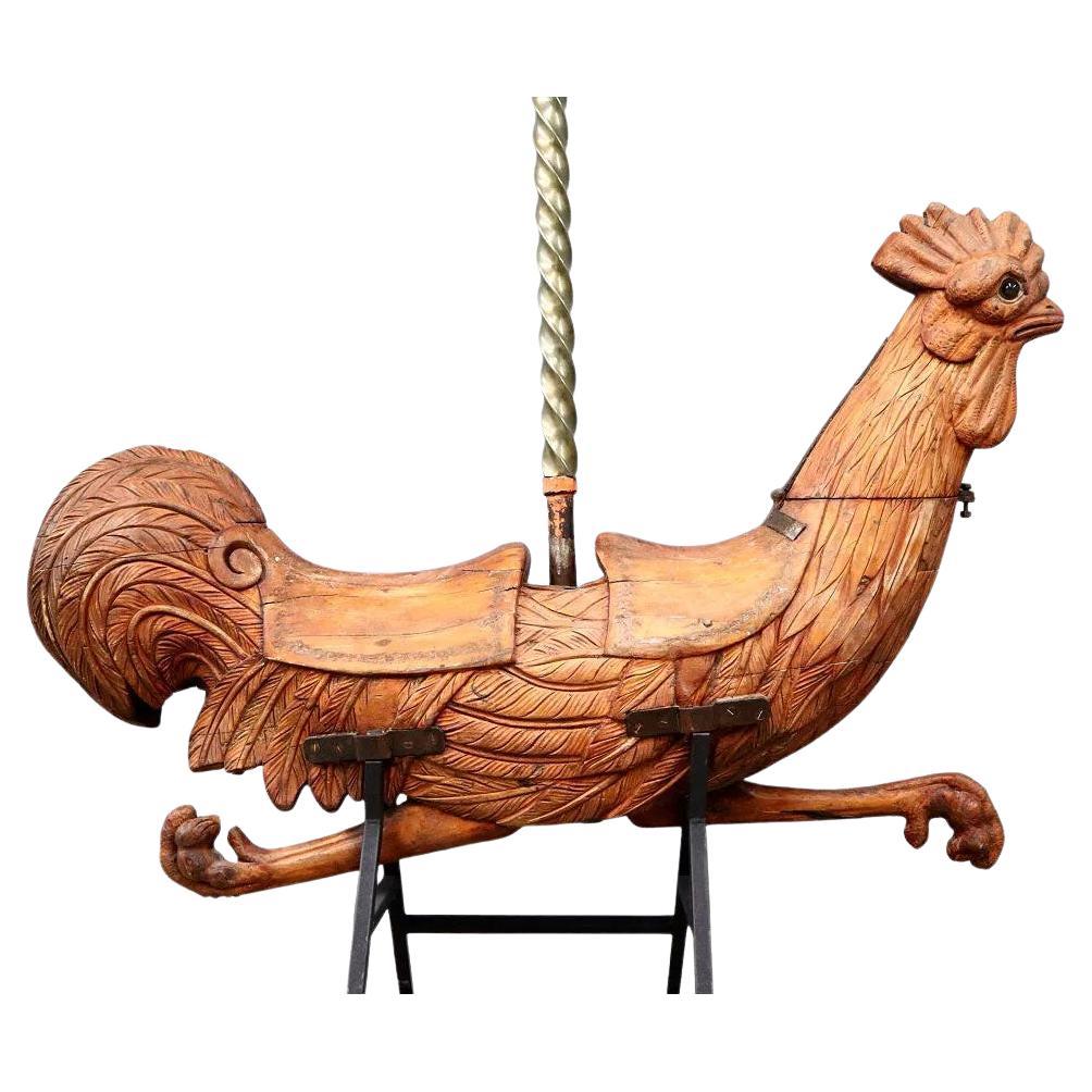 Frederick Savage Co. English "Galloping Cockerel" Carousel Figure