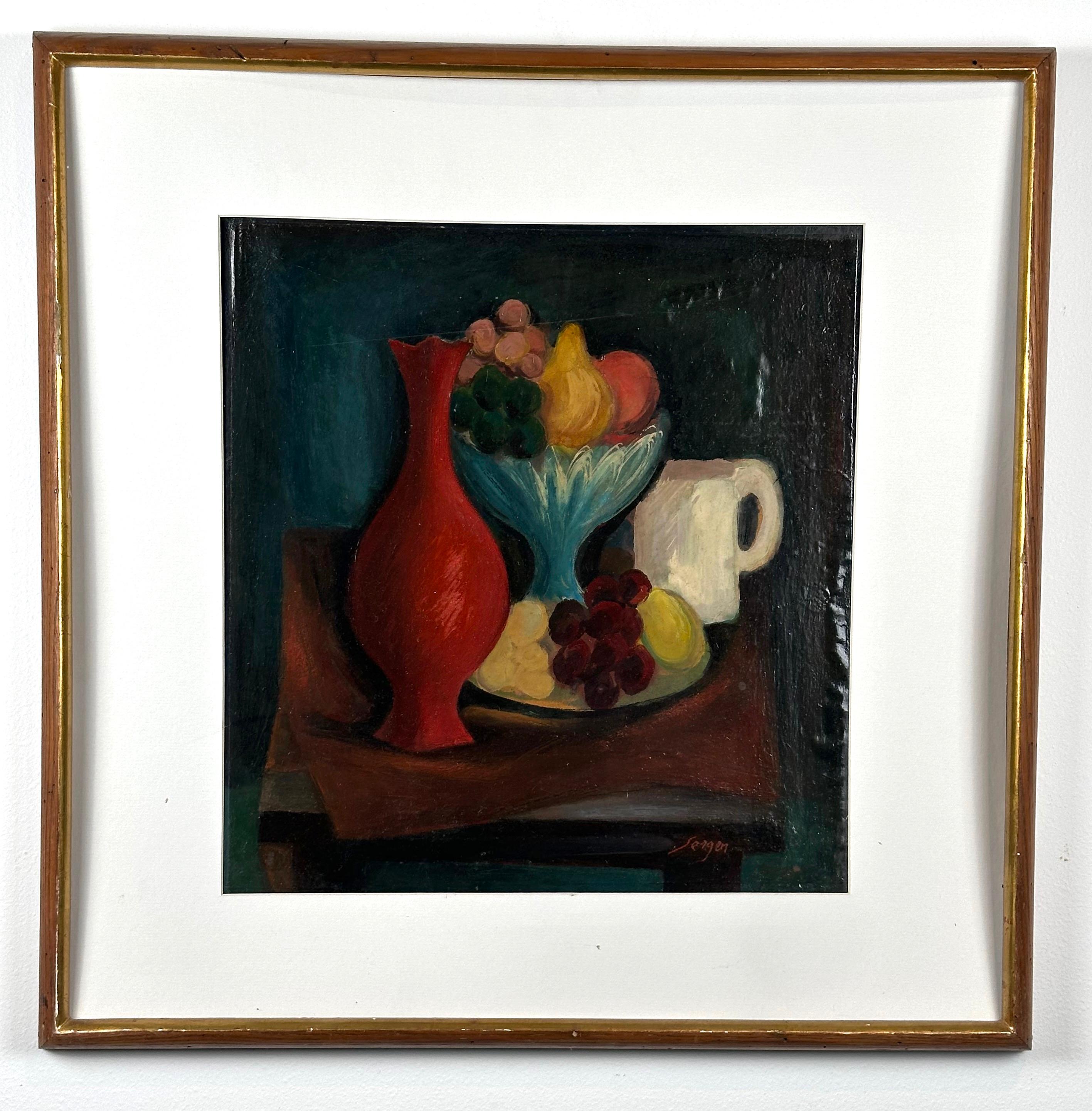 Still Life Interior - Painting by Frederick Serger