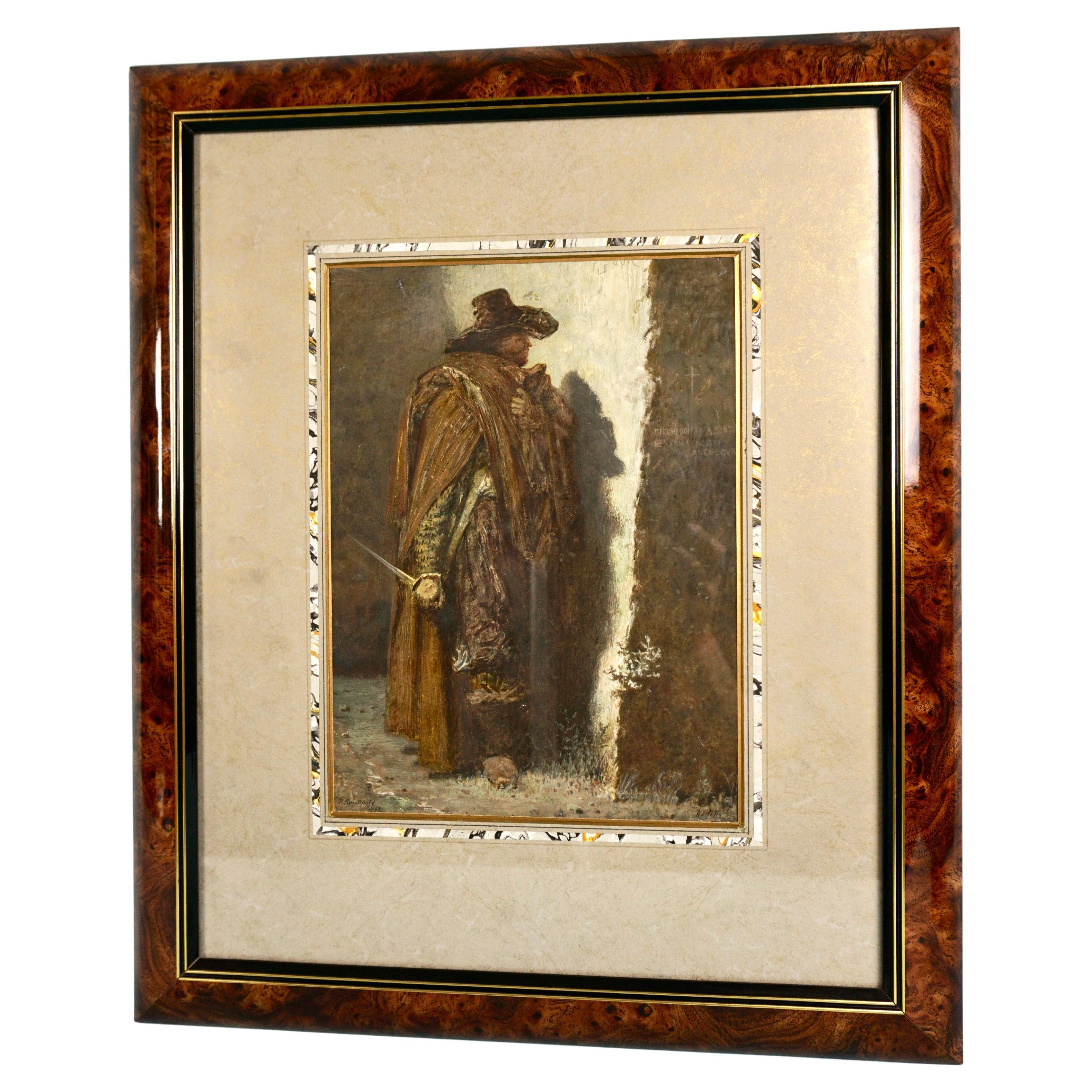 Frederick Smallfield, ARWS Aquarell mit dem Titel „Waiting“ im Angebot