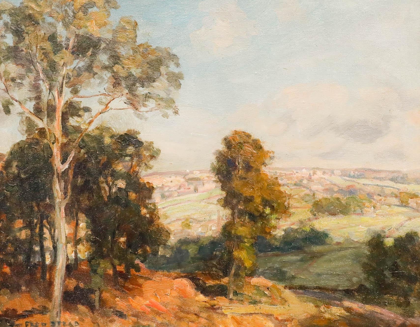 Frederick Stead (1863-1940) - Öl aus dem frühen 20. Jahrhundert, Across the Autumn Dales im Angebot 1