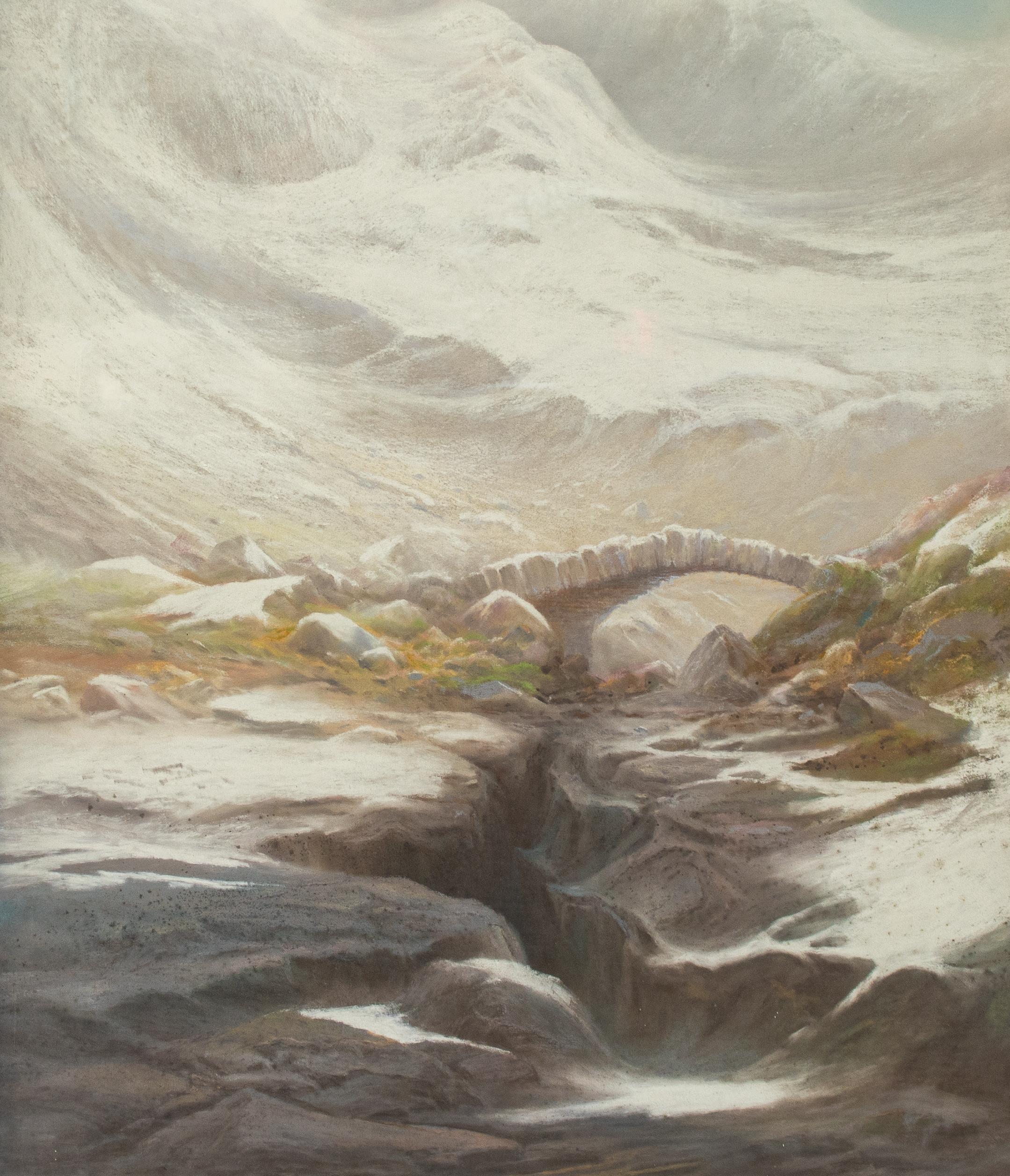 di Frederick T. Sibley, Paesaggio innevato del Galles del Nord in vendita 1