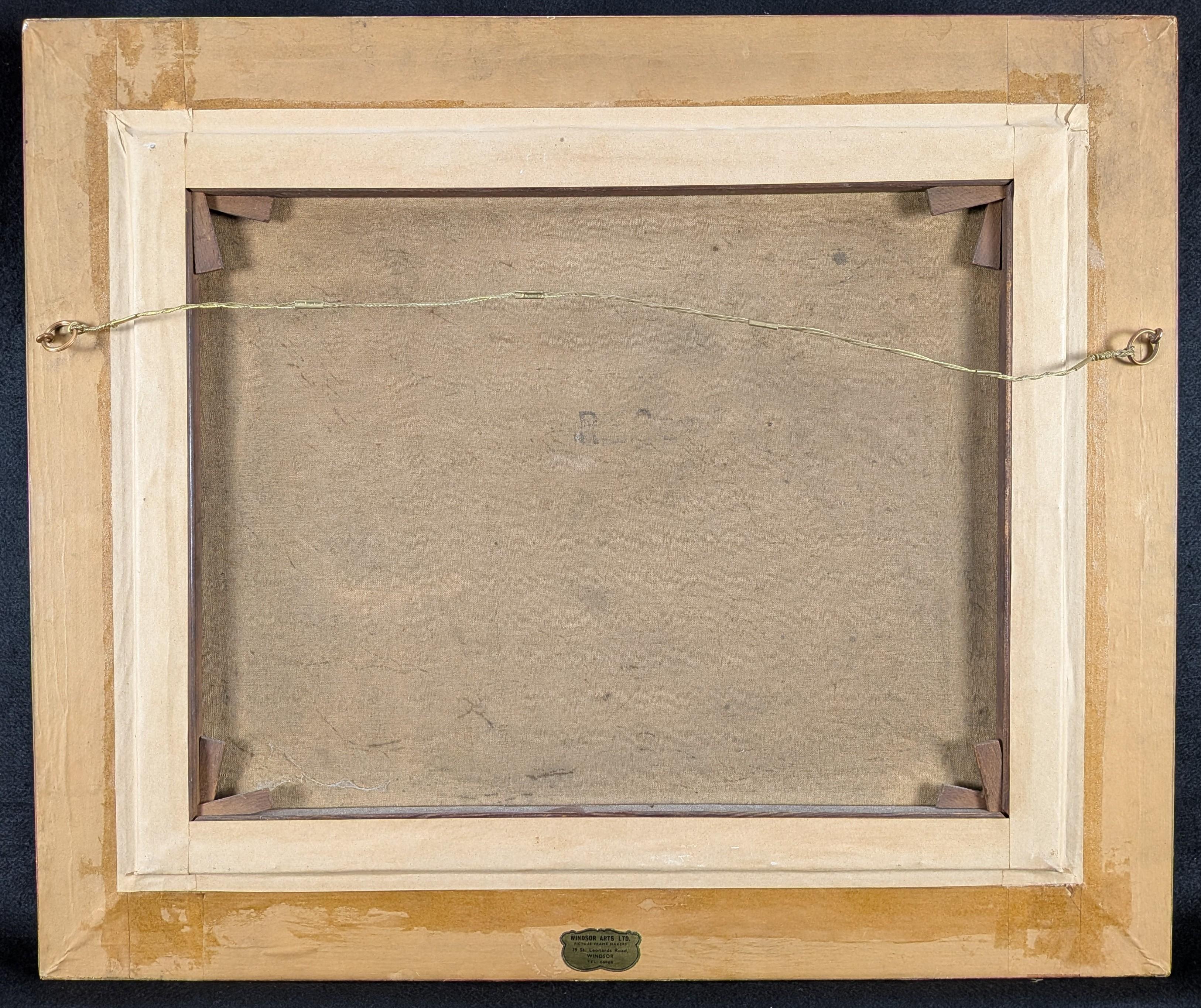 Sommergarten - Mid Century English Impressionist Blumen Landschaftsgemälde im Angebot 3