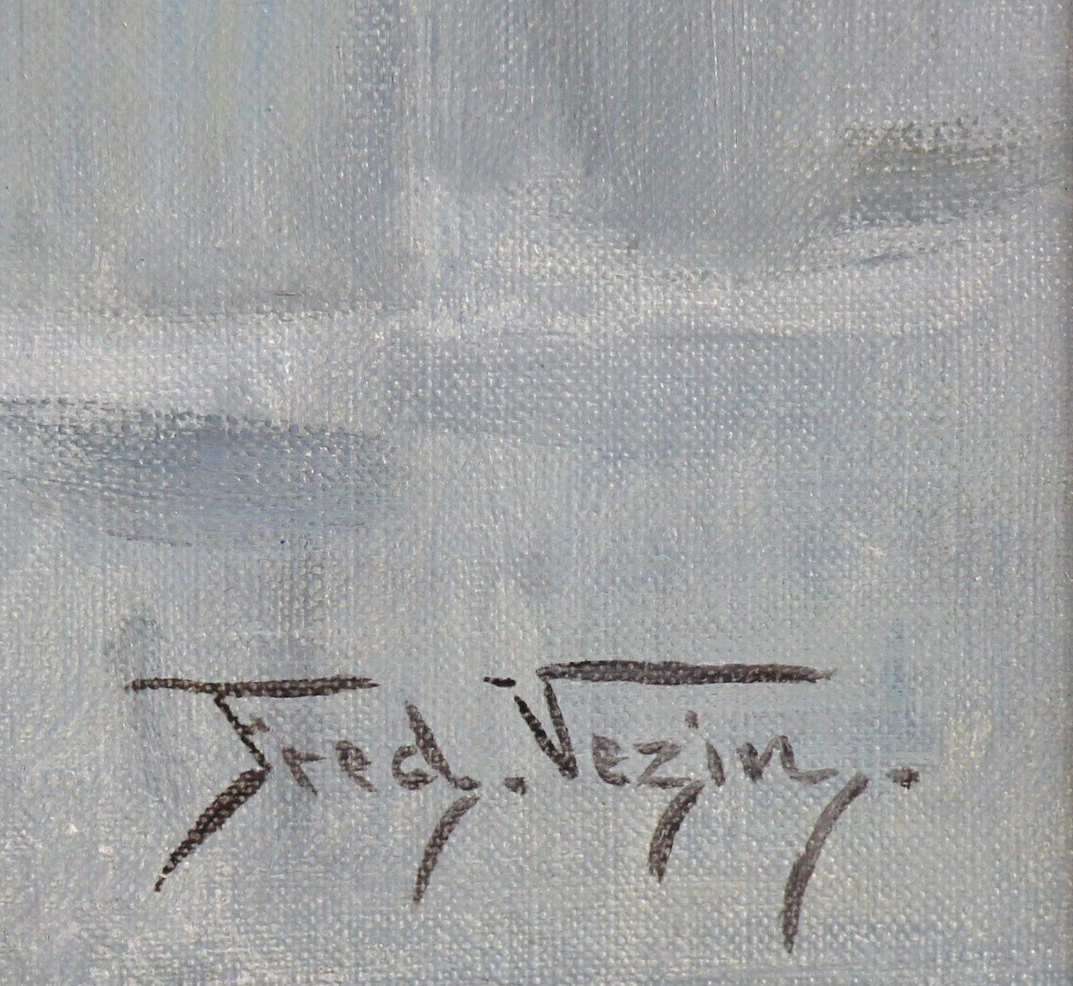 Huile sur toile américaine, odalisque couchée nue par Frederick Vezin en vente 4