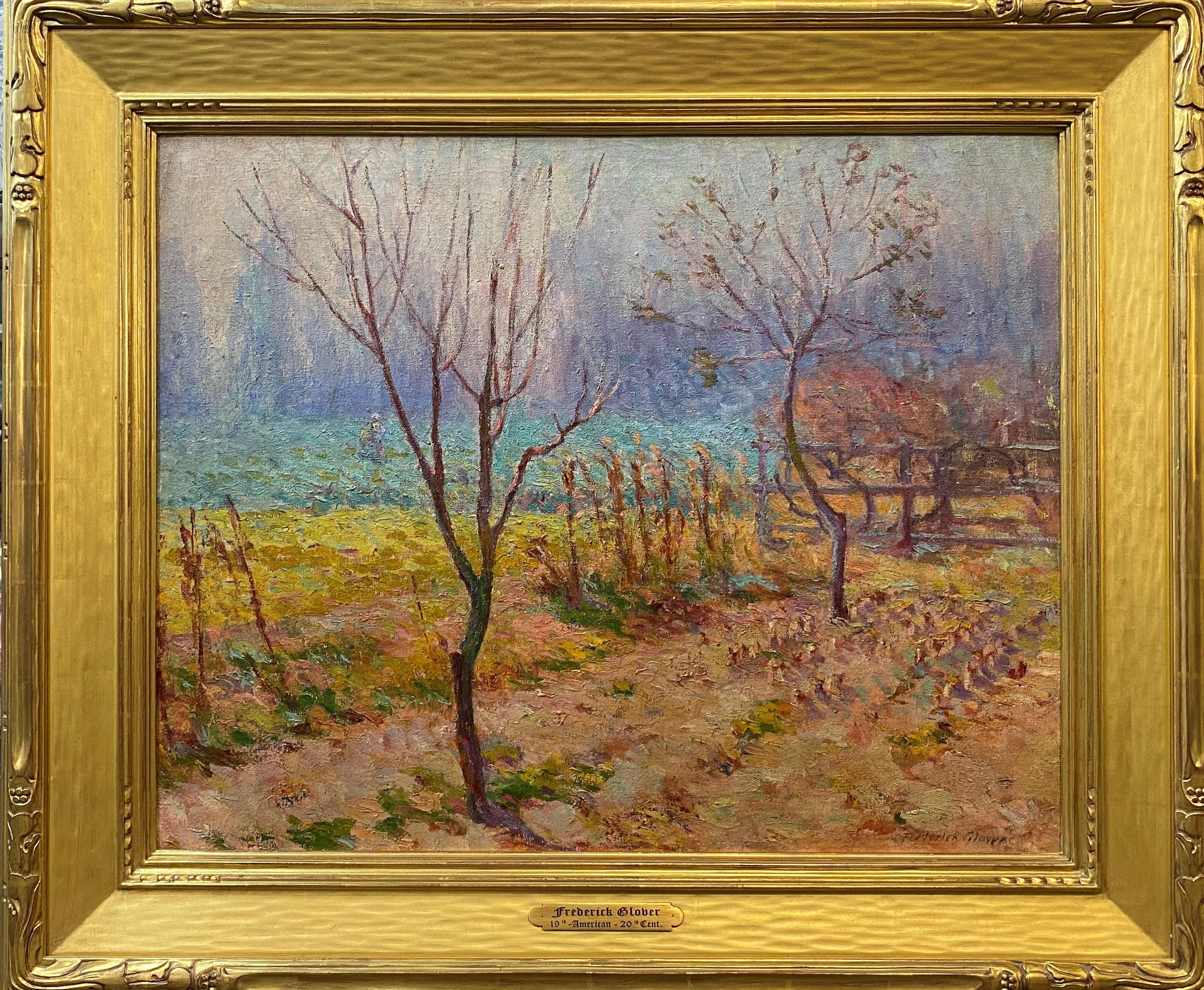 Frederick W. Glover Landscape Painting - Impressionist Landscape with Trees