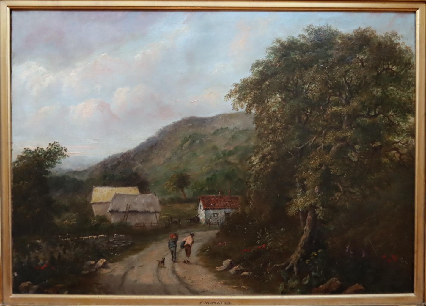 Iditische Landschaft im Landhausstil, Frederick Waters Watts, um 1820 im Angebot 1