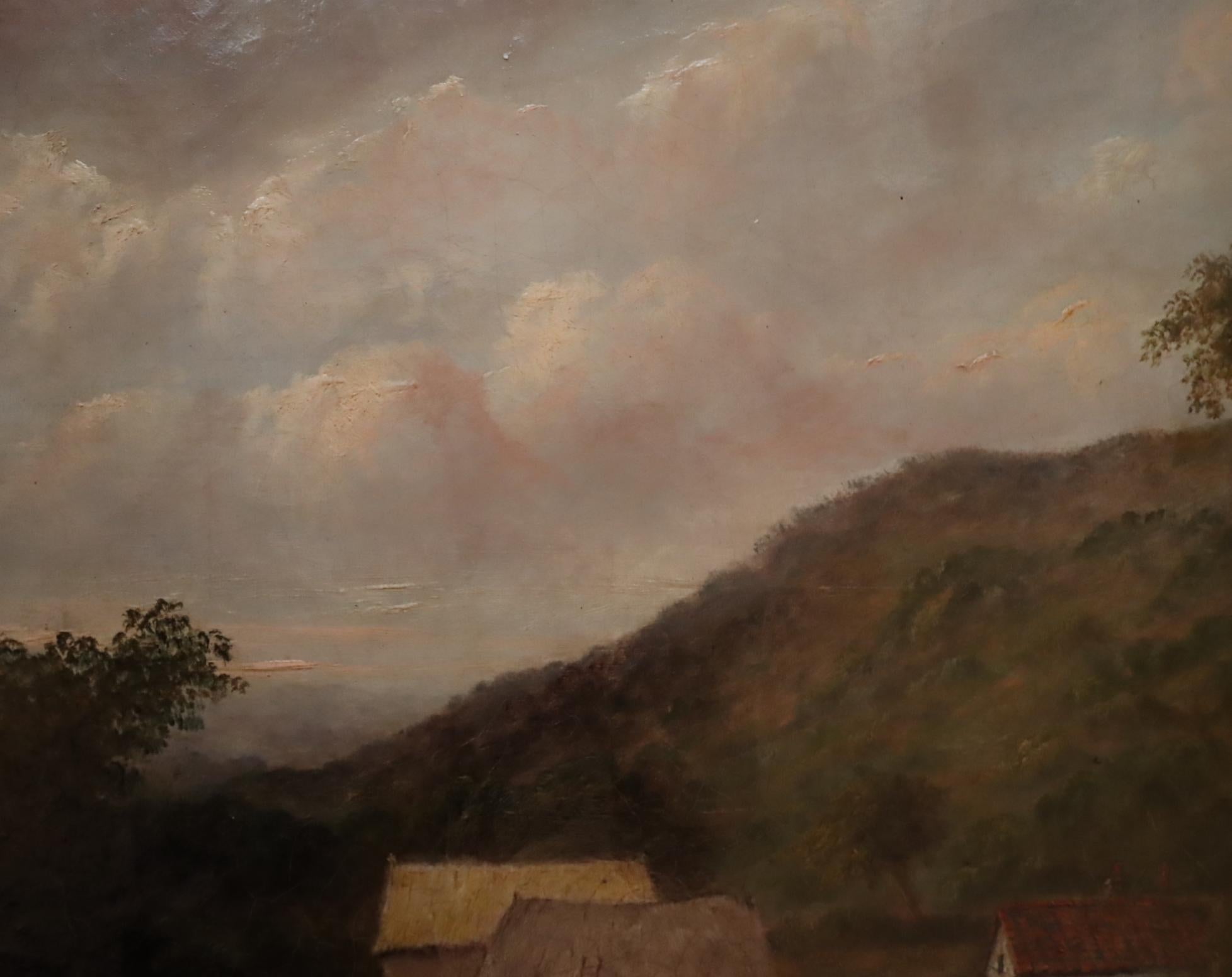 Iditische Landschaft im Landhausstil, Frederick Waters Watts, um 1820 im Angebot 3
