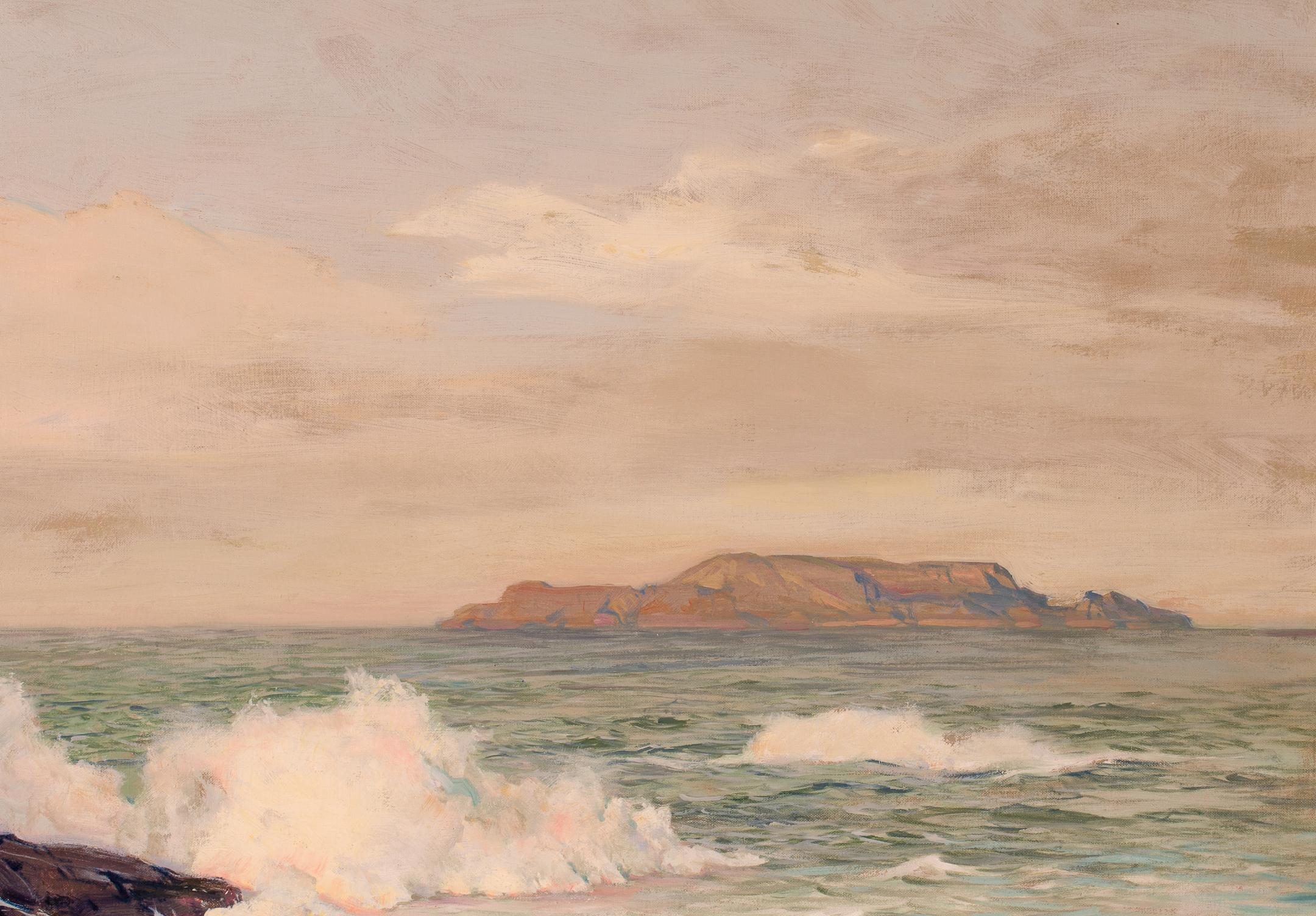 Distant Island - American Realist Painting by Frederick Waugh