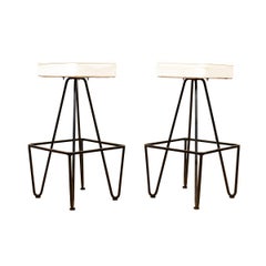 Set bar e sgabelli Frederick Weinberg del 1950, metà del secolo scorso