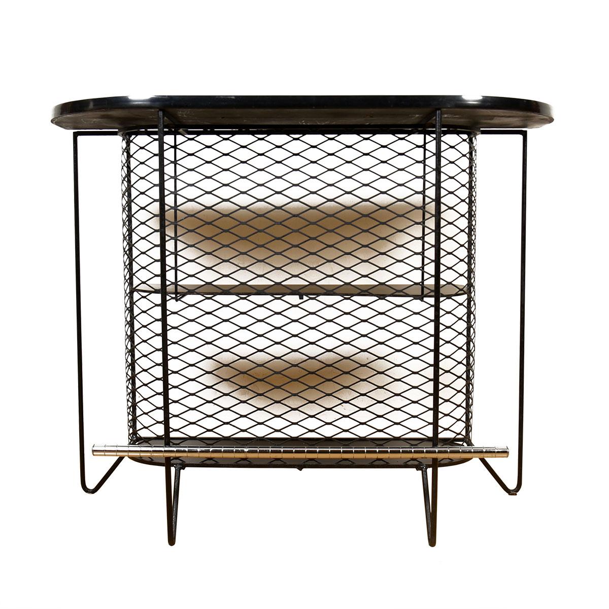 Frederick Weinberg 1950's Midcentury Bar + Hocker Set (Moderne der Mitte des Jahrhunderts) im Angebot