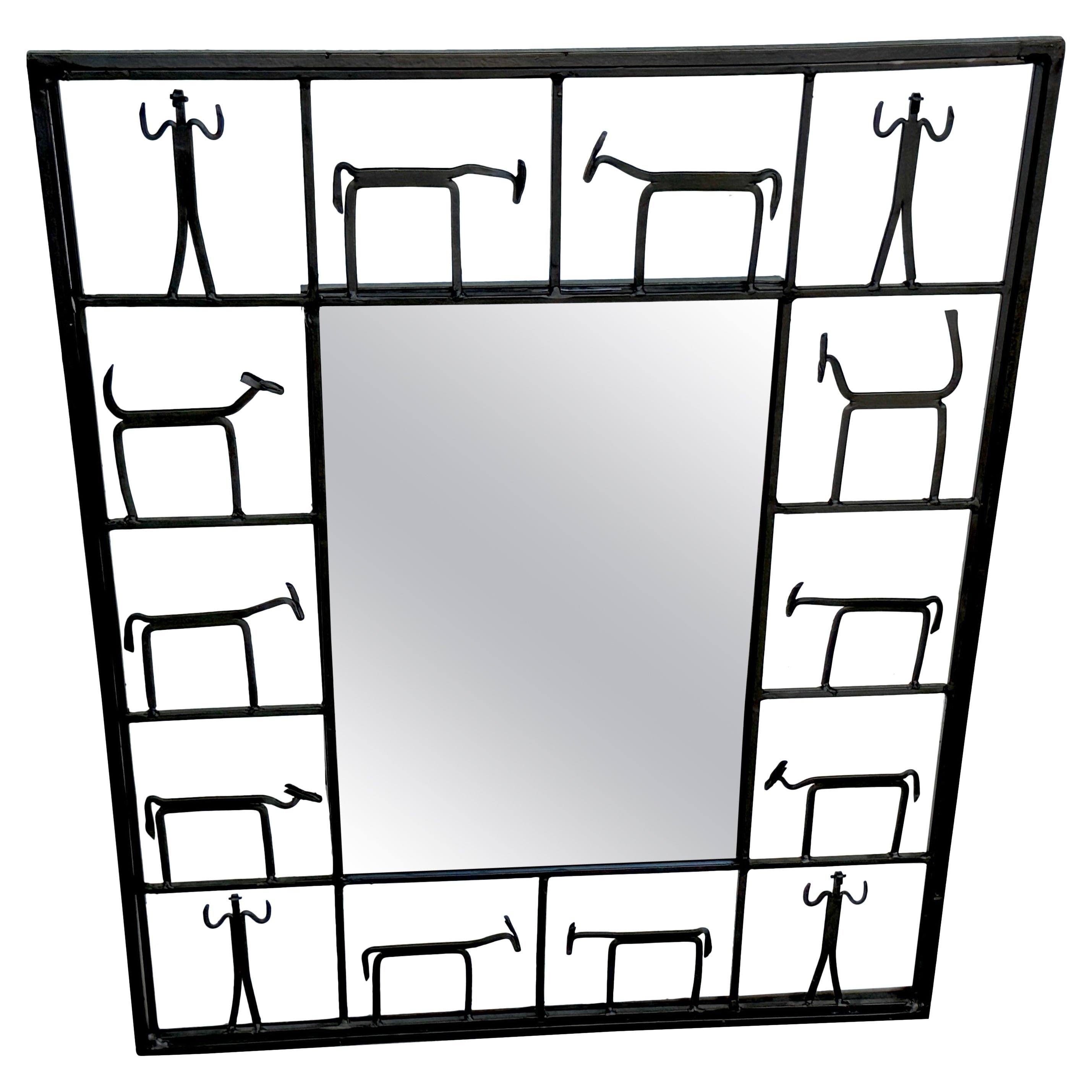 Frederick Weinberg (American, born 1942), Figural Iron Mirror