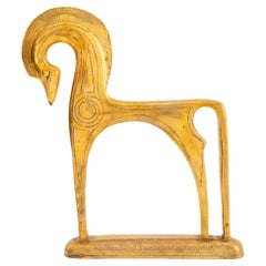 Vintage Frederick Weinberg Attributed Brass Horse Sculpture